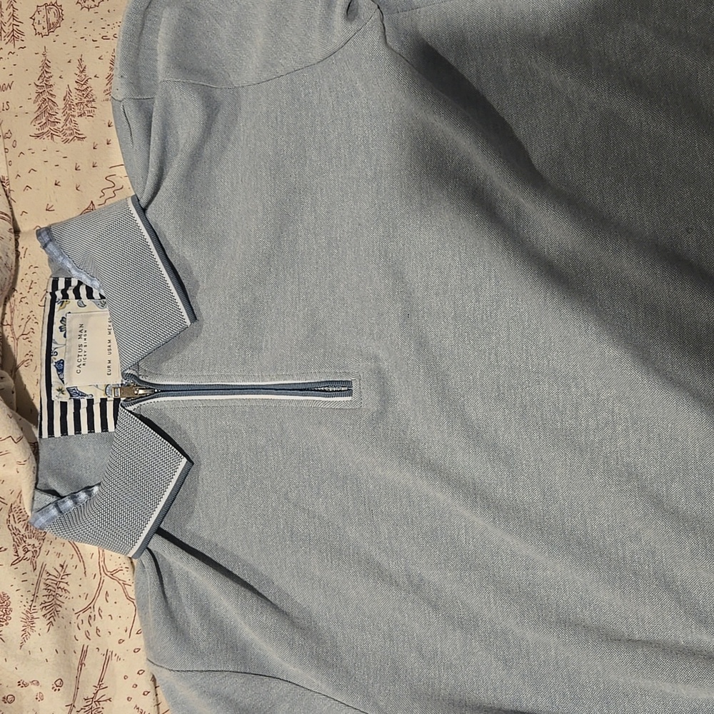 Baby Blue Quarter Zip Polo Perfect for any day!!
